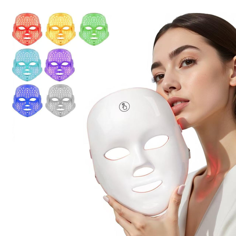 Mascarilla Facial LED · 7 Colores — Rostro Y Cuello